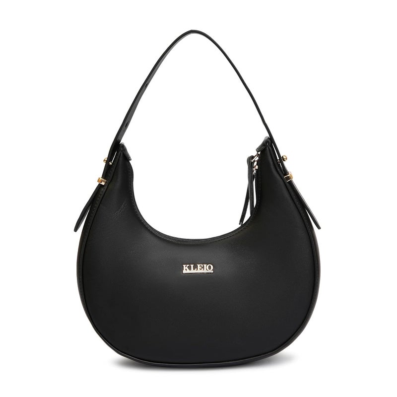 KLEIO Vegan Leather Half Moon Shoulder Handbag for Women and Girls - Image 1